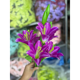 Hoa ly vải cao 40cm trang tri bàn thờ