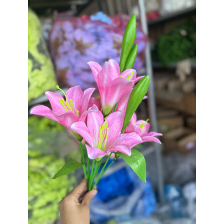 Hoa ly vải cao 40cm trang tri bàn thờ