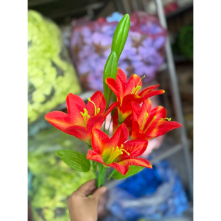 Hoa ly vải cao 40cm trang tri bàn thờ