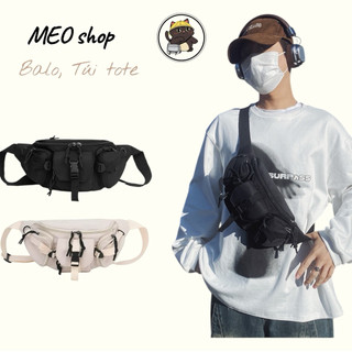 túi đeo hông, túi bao tử nam nữ vải bố chống thấm nhiều ngăn đa năng nịch bụng 3 hộp