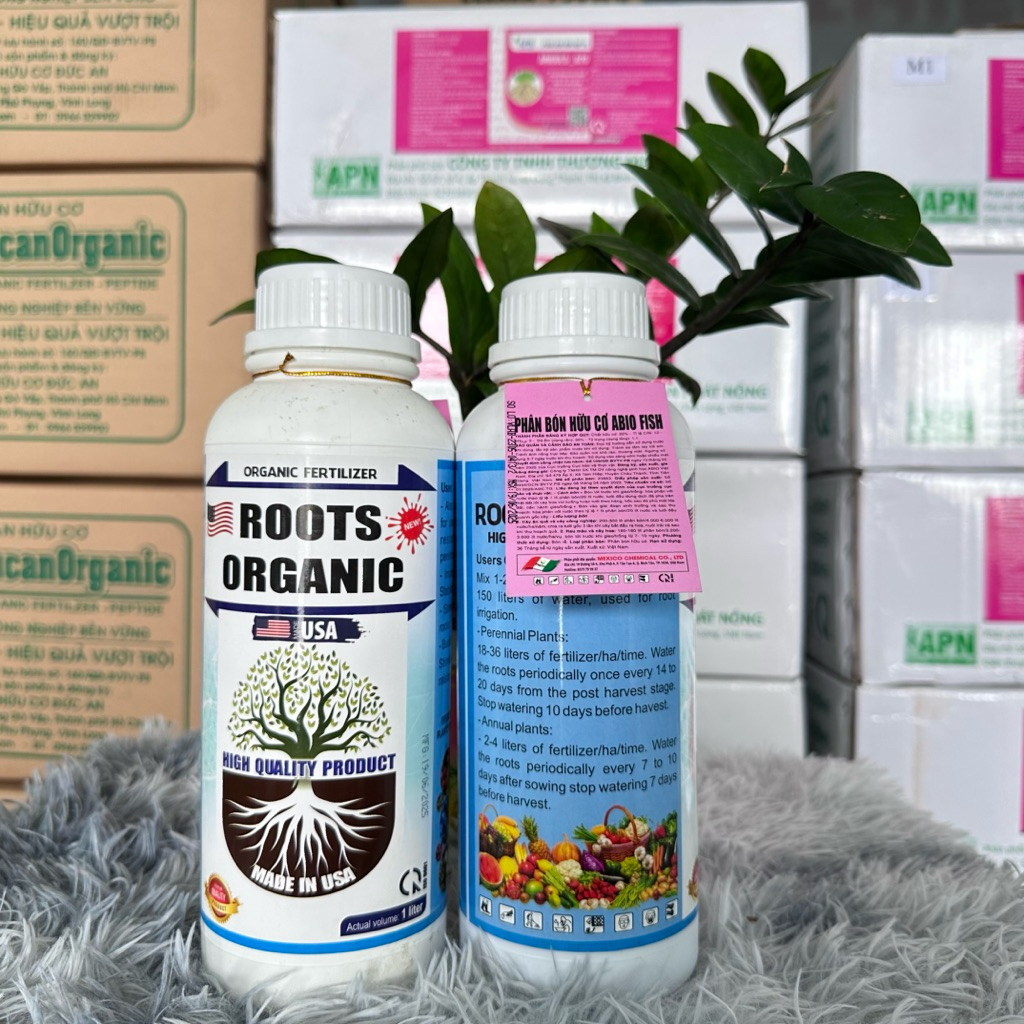 Phân Hữu Cơ  ROOTS  ORGANIC USA Kích Rễ Mạnh - Chồi Lá Phát Triển Chai 1 lít