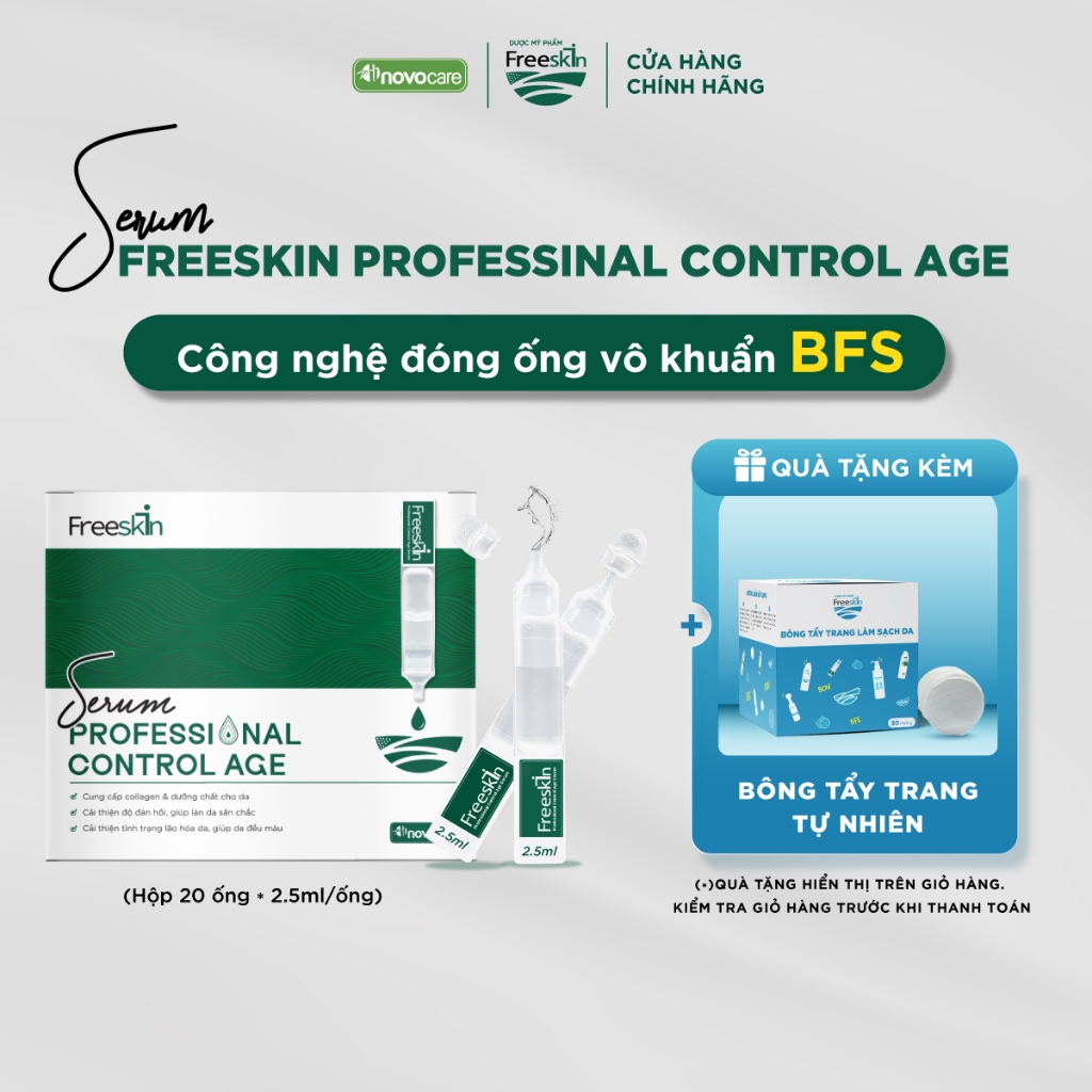 Serum Collagen 20 ống BFS Novocare - Freeskin Professional Control Age x 2.5ml