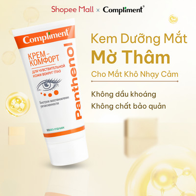 Kem Dưỡng Mắt Compliment Panthenol Phúc Hồi, Giảm Thâm Quầng, Tái Tạo, Cấp Ẩm Sâu 25ml