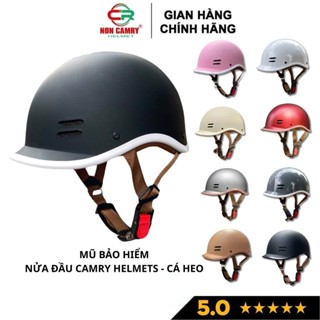Mũ Bảo Hiểm nửa đầu Cá Heo chính hãng CAMRY HELMETS an toàn, thời trang cá tính Freesize(55-59cm)