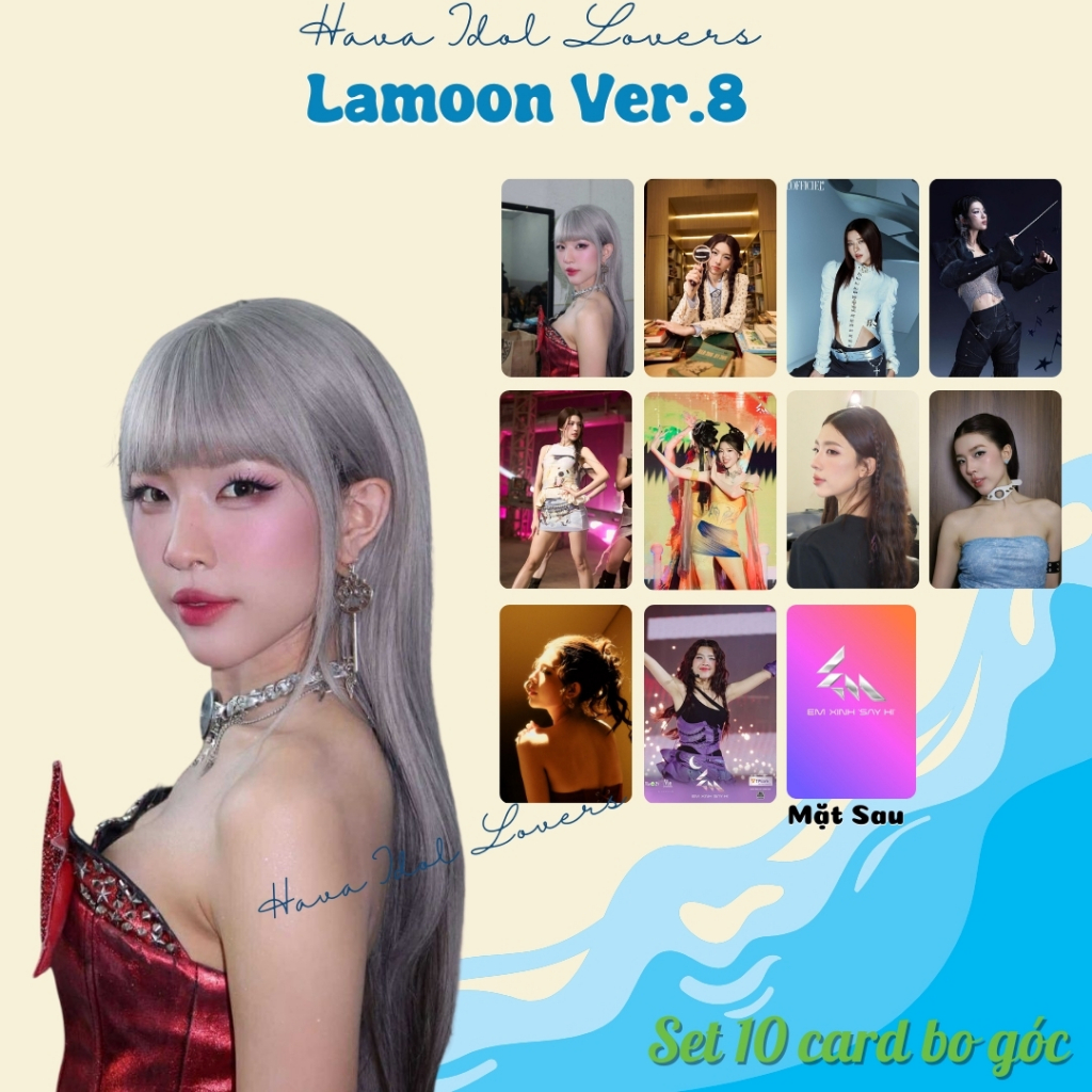 SET 10 Card Bo Góc LAMOON - "Thủy Thủ Mặt Trăng" Gen Z | Photocard tặng kèm Sleeve Sticker
