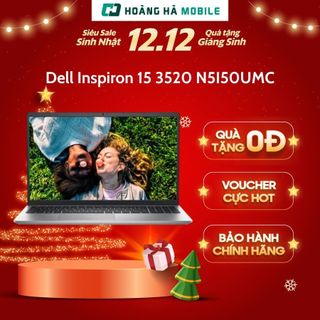  Laptop Dell Inspiron 15 3520-N5I50UMC  i5-1235U 15.6"FHD 16GB 512GB Win 11 Home OfficeHome24+OS365 Bạc Backlit Keyboard  