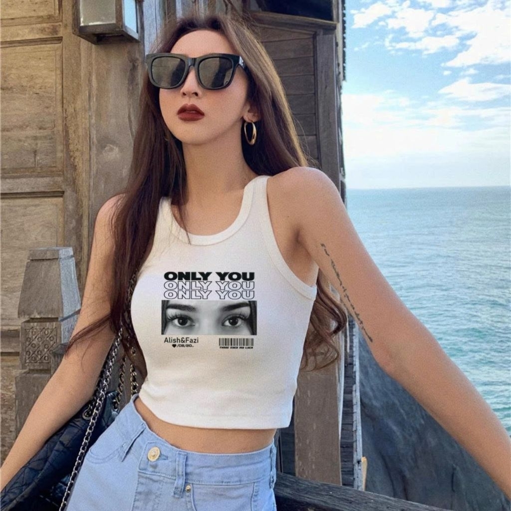 Áo Tank Top Nữ Rebel Only You Mỹ Quốc Phong Cách Thời Trang