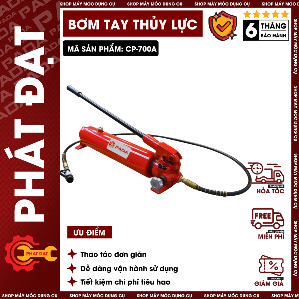 Bơm Tay Thủy Lực CP700-2A Bảo Hành 6 Tháng