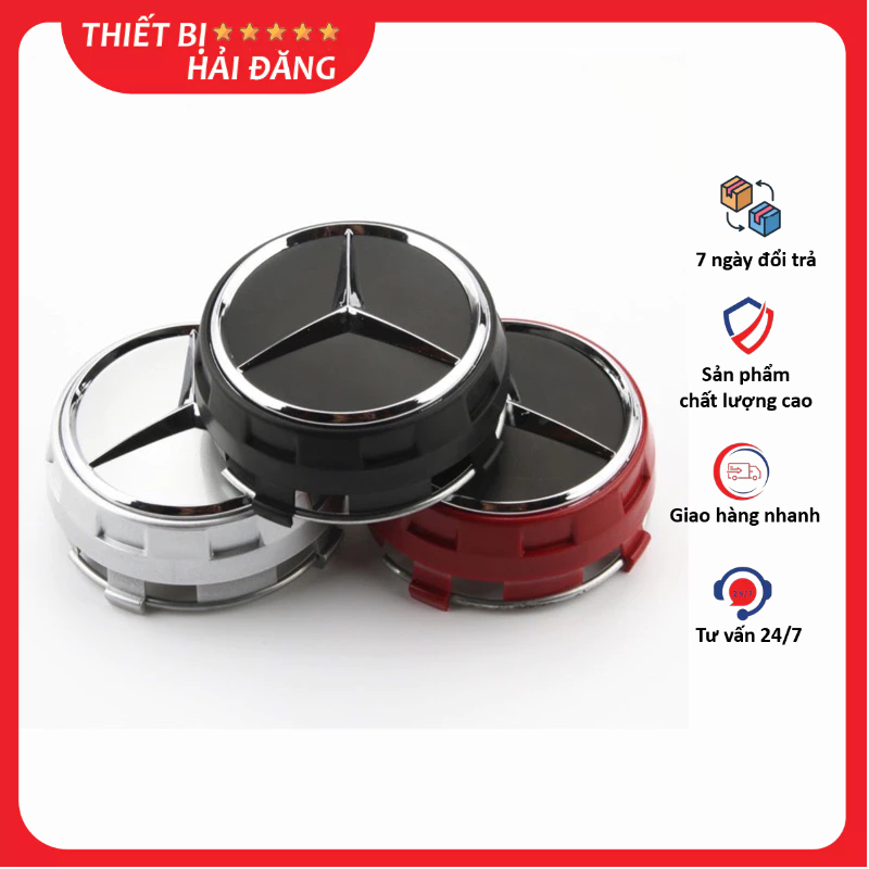 Logo chụp mâm bánh xe ô tô Mercedes-Benz