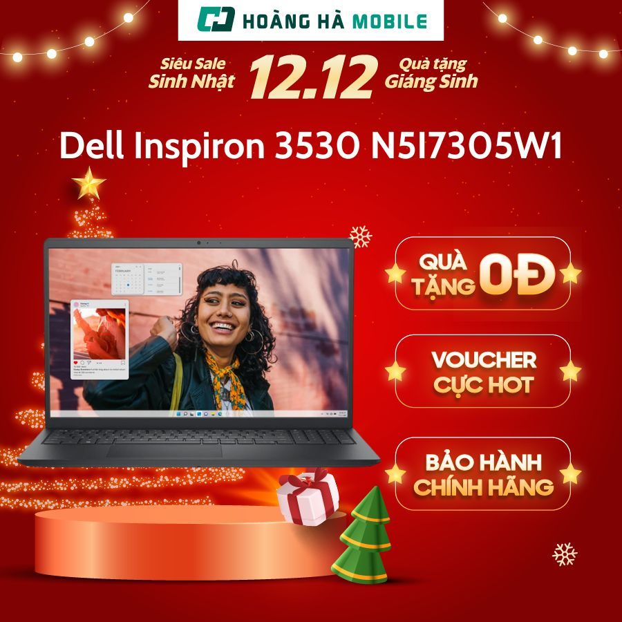 Laptop Dell Inspiron 3530 N5I7305W1 (i7 1355U/16GB/512GB/ 15.6 inch FHD/ Win 11+Office/ Black) - Chí