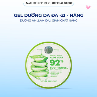  Gel dưỡng da nha đam cấp ẩm và làm dịu Nature Republic Soothing & Moisture Aloe Vera 92% Soothing Gel  Jar  300ml 