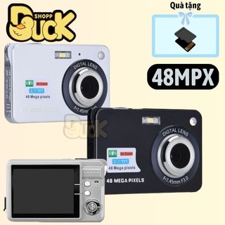   Tặng thẻ nhớ  Máy ảnh kĩ thuật số digital mini  vintage camera v2 - quay chụp 48MP siêu mỏng nhỏ gọn 