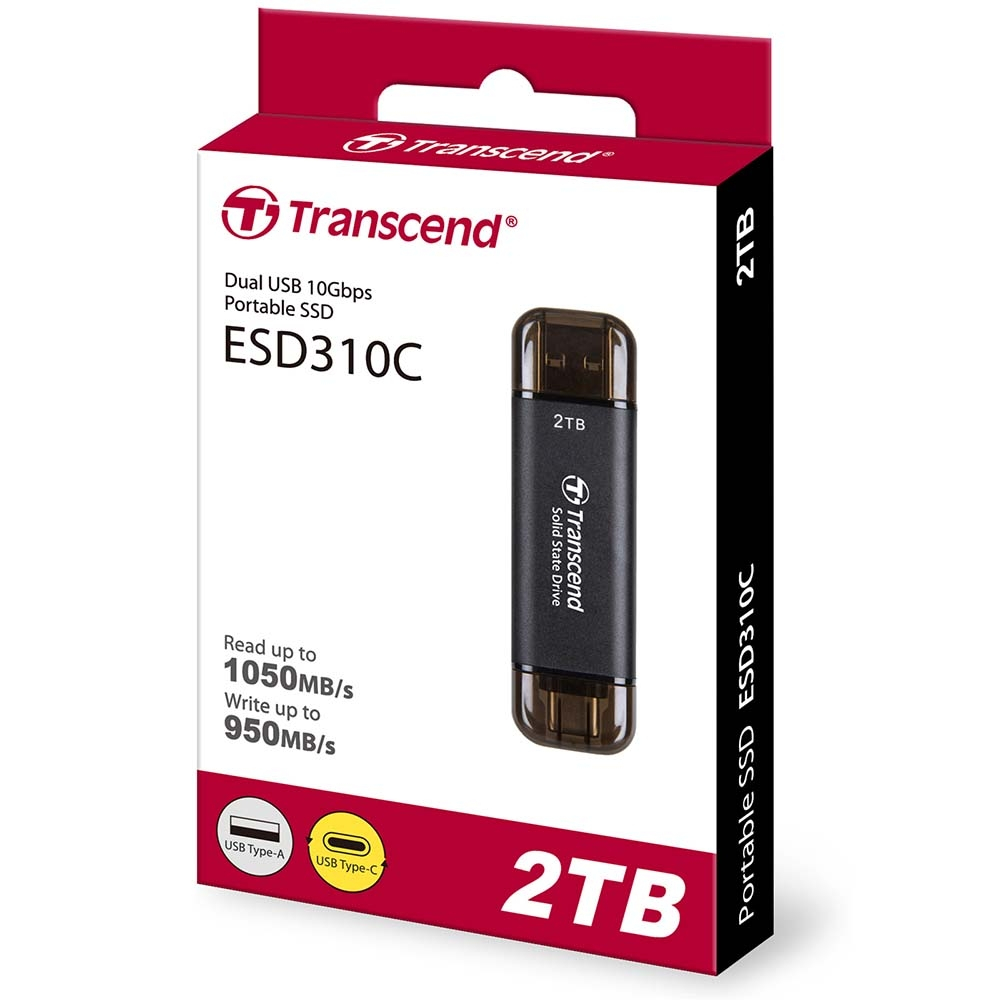 Ổ cứng di động SSD 1TB / 2TB Transcend ESD310 1050MB/s TS1TESD310