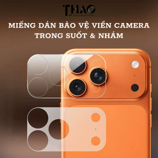 COMBO 2 miếng dán bảo vệ viền camera dành cho iP 17 Series, miếng dán nhựa mỏng hỗ trợ chống trầy xước
