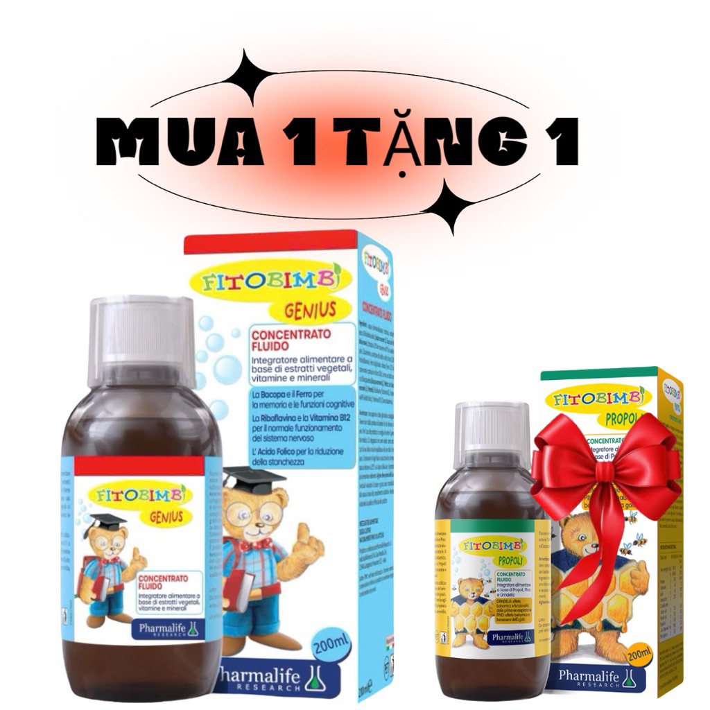 Fitobimbi Genius 200 ml - Hỗ trợ trẻ tăng cường nhận thức, ghi nhớ tốt