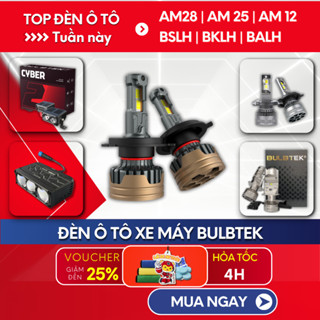  Đèn Bulbtek Ô tô Xe Máy Bi Cầu Mini AM28 AM12 Trợ Sáng Cyber Tri Mono Bóng LED BALH BKLS BH 3 Năm 