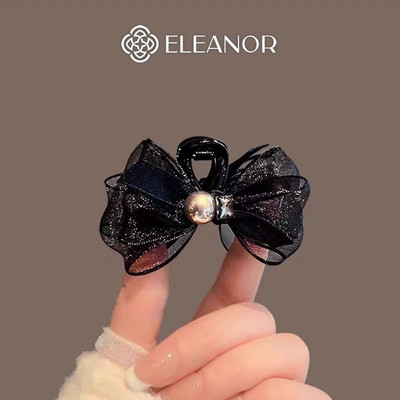 Set kẹp tóc nữ càng cua mini Eleanor Accessories hình nơ sang trọng phụ kiện tóc kẹp nữa đầu 11045