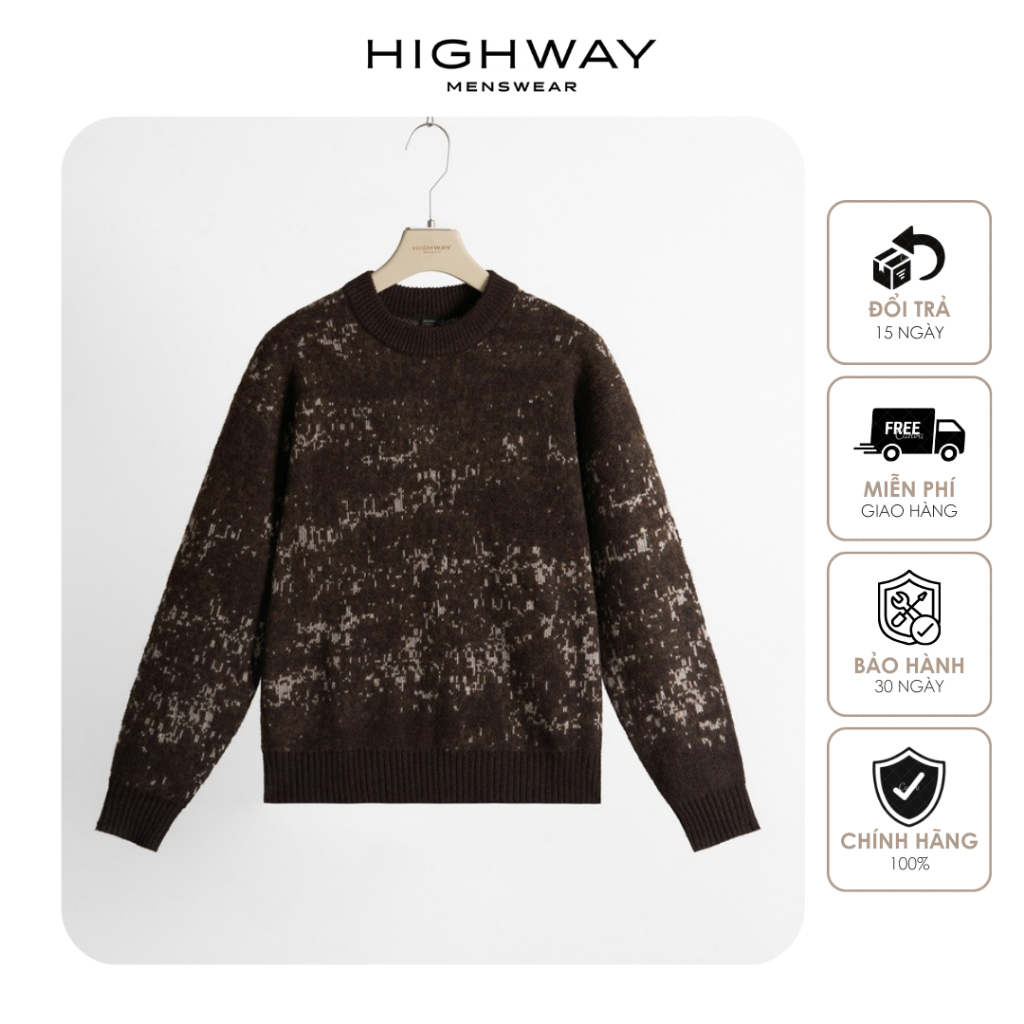 Áo len nam hoạ tiết loang Highway (Menswear) Lerio