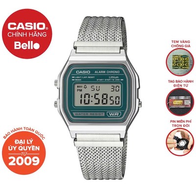 Đồng hồ Casio Nam dây thép Casio A158WEM chính hãng bảo hành 1 năm Pin trọn đời