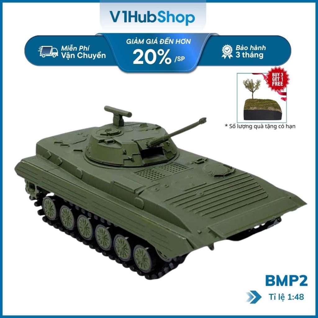 Mô hình xe chiến đấu bộ binh Nga BMP2 tỉ lệ 1/48