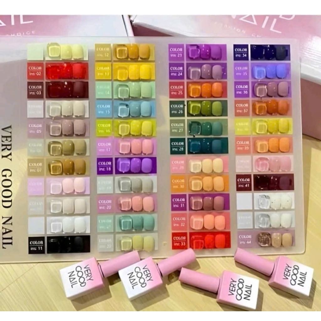  Sét sơn gel verygoodnail 44 màu hồng  Tặng bảng màu và cặp base top  