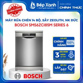 [SERIES 6 - ZEOLITH] Máy Rửa Chén Bosch SMS6ZCI85M Series 6 - Sấy Zeolith - Nhập Khẩu Đức
