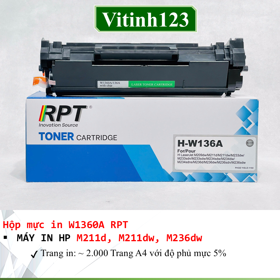 Hộp mực in W1360 (HP M211d/M211dw/M236dw)