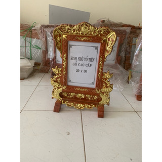 khung ảnh thờ gỗ hương mặt kính