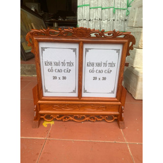 khung ảnh thờ gỗ hương mặt kính