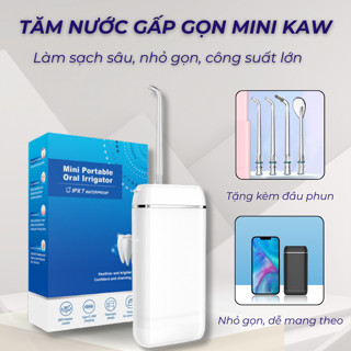  Máy Tăm Nước Cầm Tay Gấp Gọn Mini KAW Thiết Bị Vệ Sinh Răng Miệng Sach Sẽ Bảo Hành Chính Hãng 
