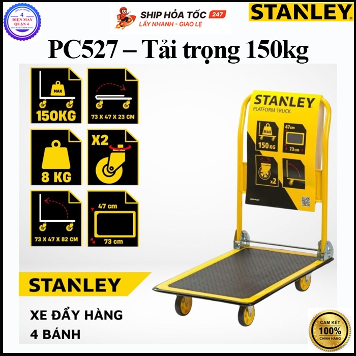 PC527 -- Xe đẩy hàng 4 bánh Stanley SXWTD-PC527 - Tải trọng 150kg