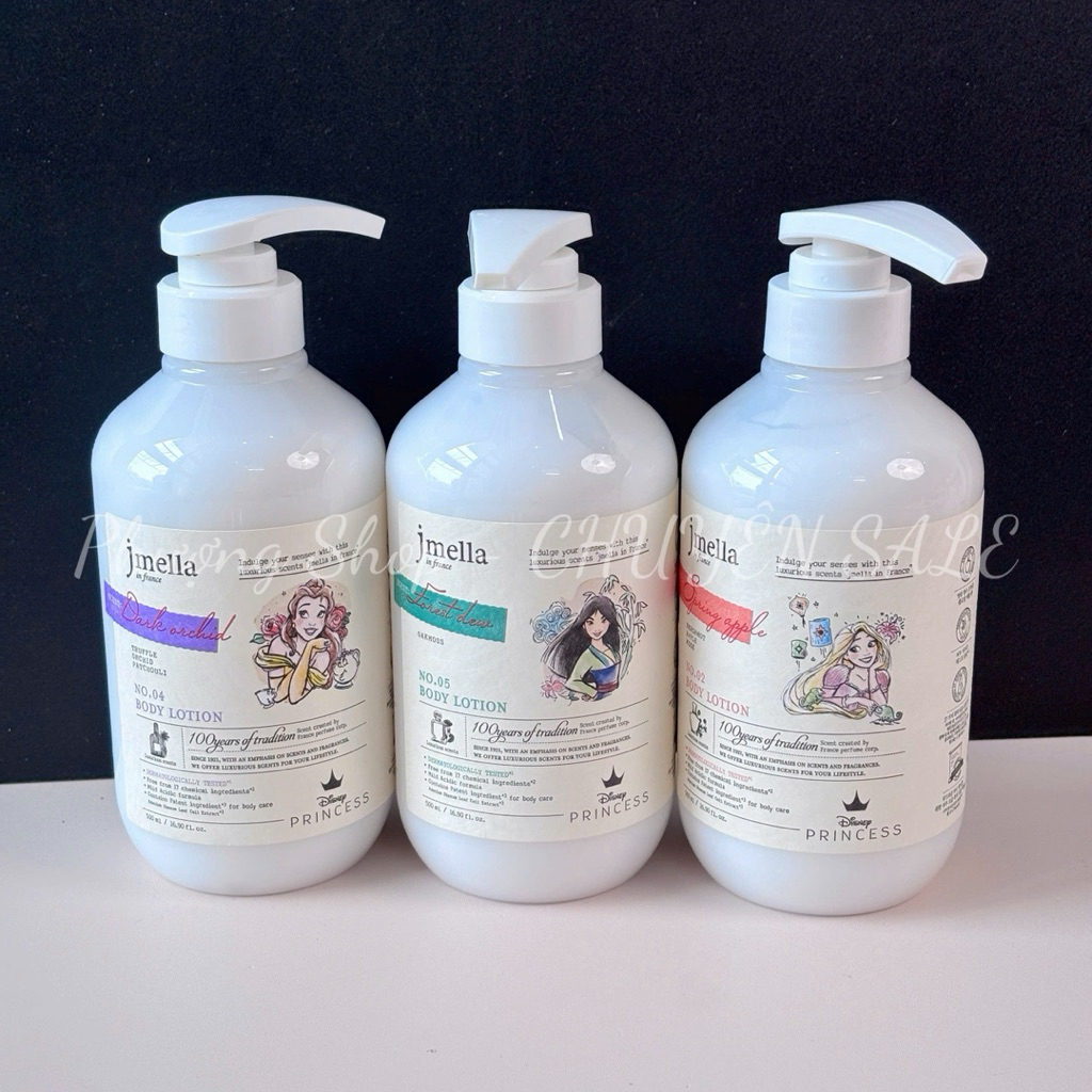 Lotion dưỡng thể Jmella Disney Princess 500ml – Siêu thơm nước hoa cao cấp – Dưỡng mềm mịn, cấp ẩm, 