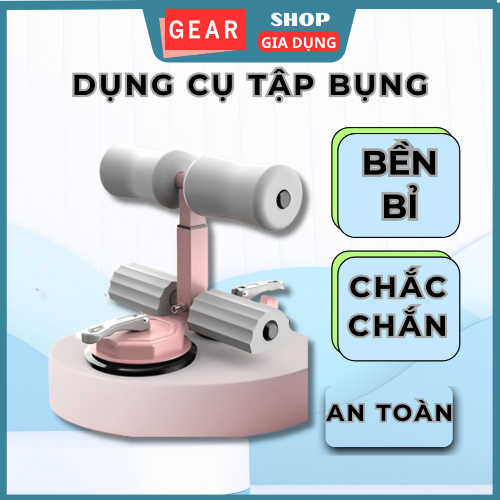 Dụng Cụ Tập Bụng GEARSHOP 2 Đế Hút Chân Không Đa Năng Kiểu Dáng Mới Siêu Bám Hút