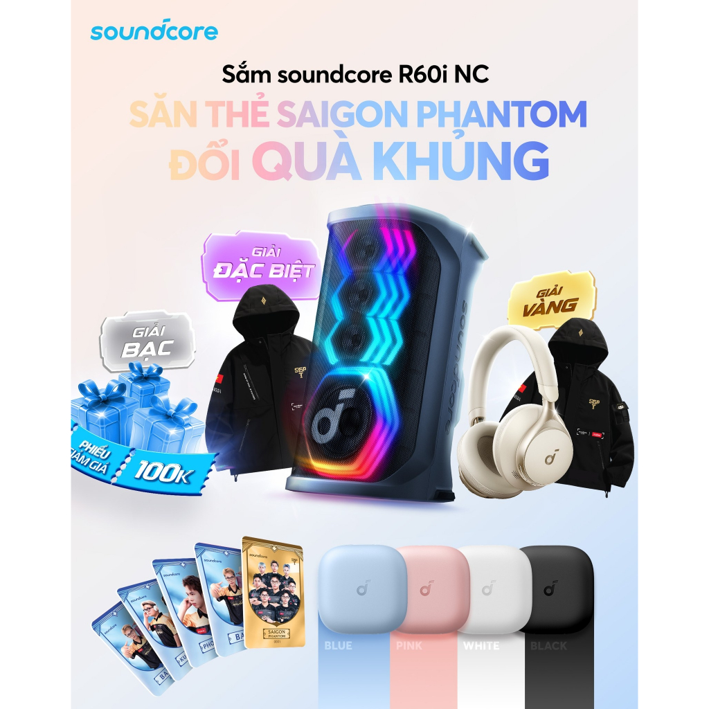 [New] Tai nghe bluetooth ANC Soundcore R60i NC | Hires Audio | Chống ồn đến 52dB | Pin 50h | Phiên dịch AI | BigBuy360 - bigbuy360.vn