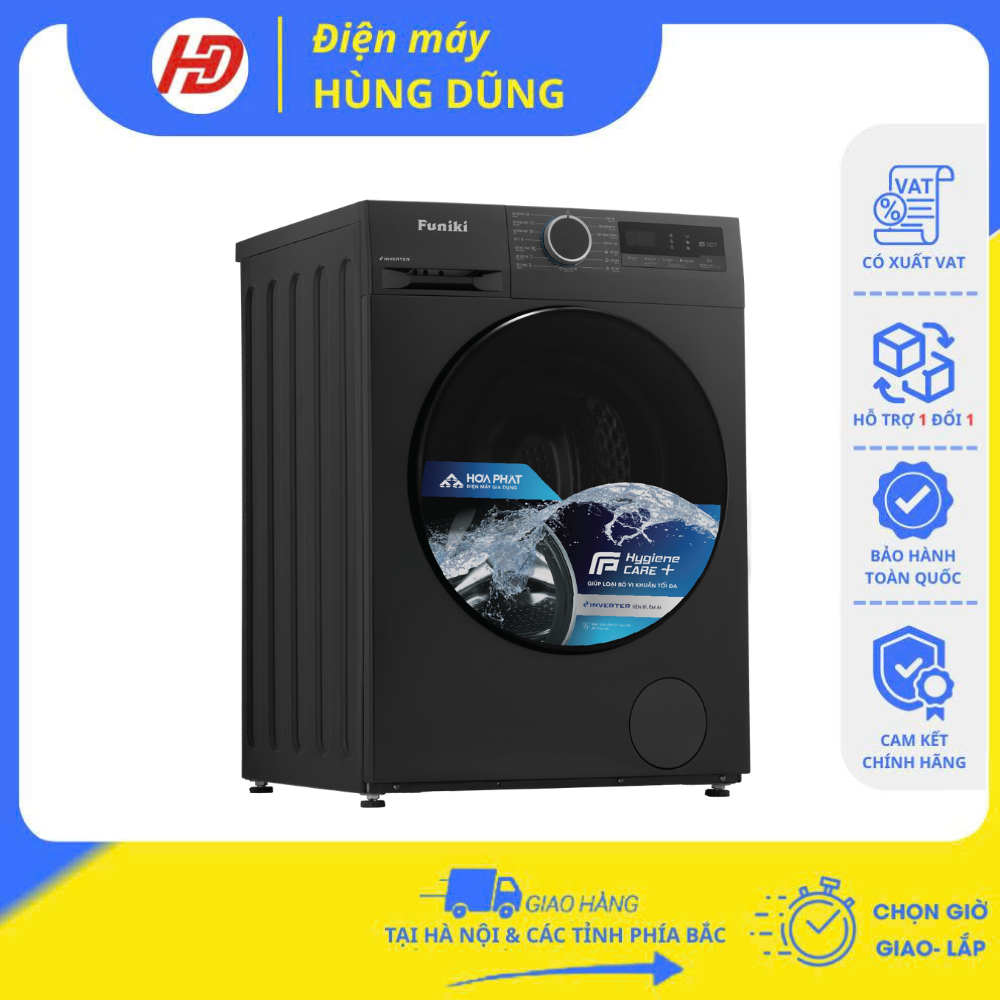 [ FREESHIP HÀ NỘI ] Máy giặt lồng ngang Funiki HWM F885ADG Inverter 8.5kg/HWM F895ADG/HWM F8105ADG- 