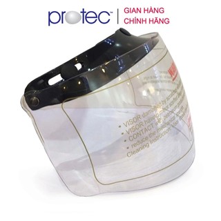  Kính chắn gió chắn bụi mũ bảo hiểm cao cấp Protec 3 khuy bấm tiện lợi gắn mũ 1 2 và 3 4 