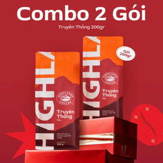  Combo 2 gói Cà phê rang xay Truyền Thống Highlands Coffee 200g gói 