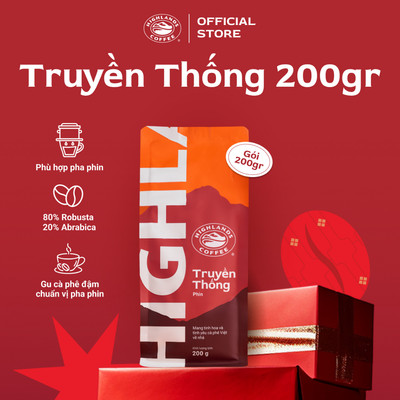 Cà Phê Rang Xay Truyền Thống Highlands Coffee 200g