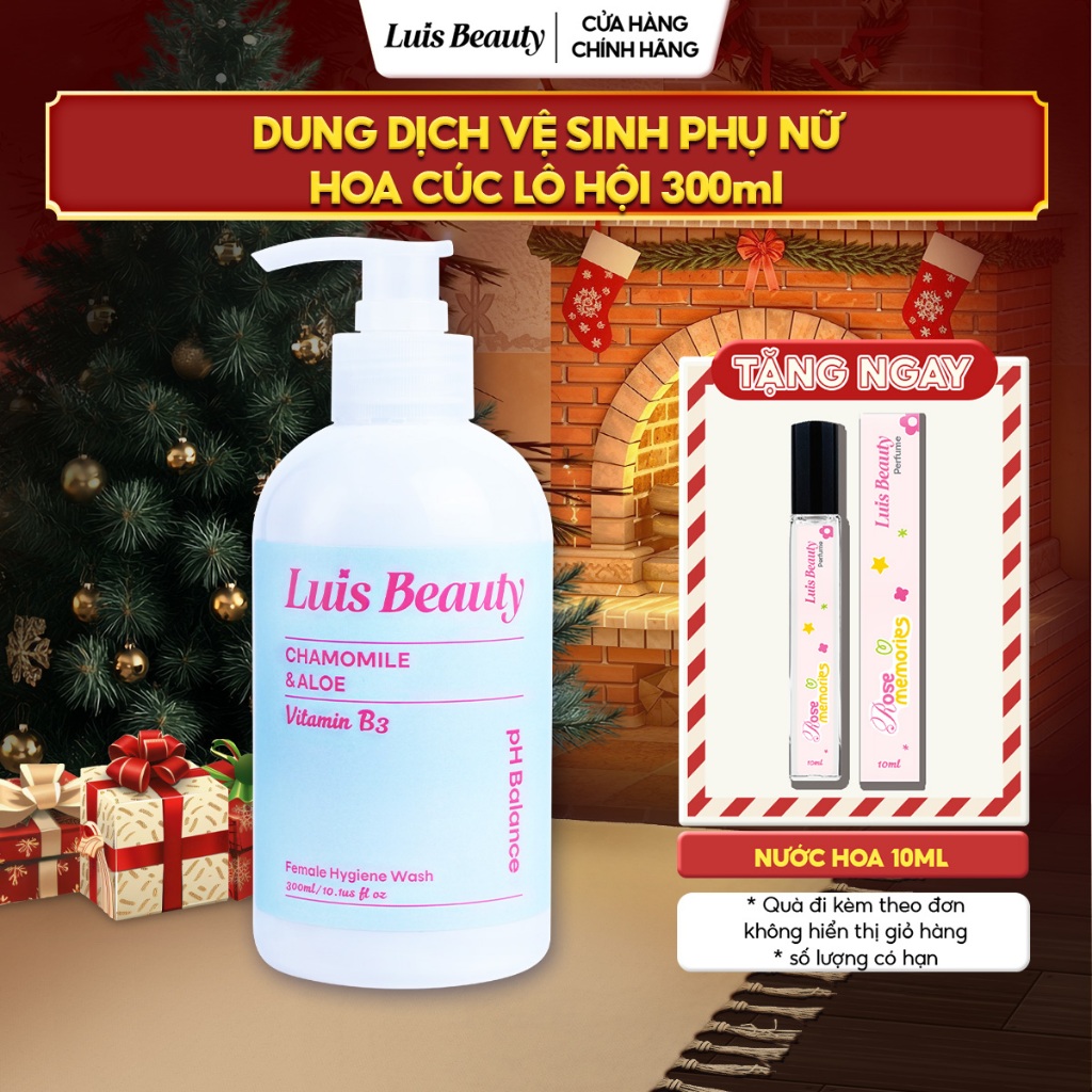 [MUA 1 TẶNG 1] Dung Dịch Vệ Sinh Thảo Dược Luis Beauty 300ml Chiết Xuất Hoa Cúc, Lô Hội Giúp Làm Sạc