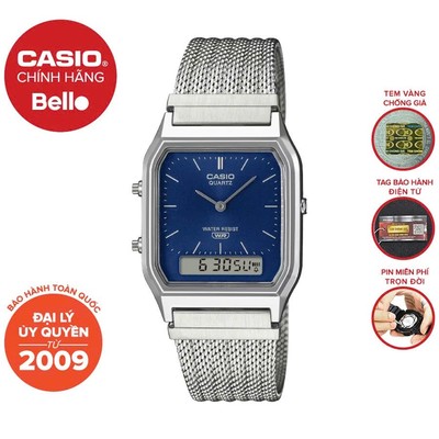 Đồng hồ Casio Nam dây thép Casio AQ-230EM chính hãng bảo hành 1 năm Pin trọn đời