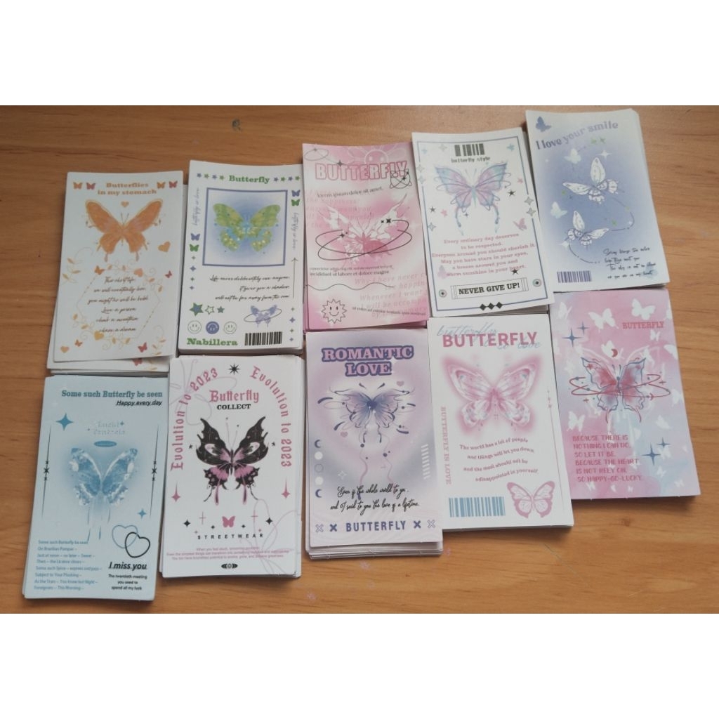 Set 20 tem niêm phong Butterfly 5x8cm