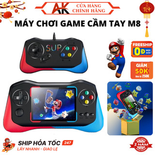 Máy Chơi Game Cầm Tay M8 Plus Tặng Kèm Dây Kết Nối Tivi, Màn hình Sắc Nét, Bảo Hành 2 Năm