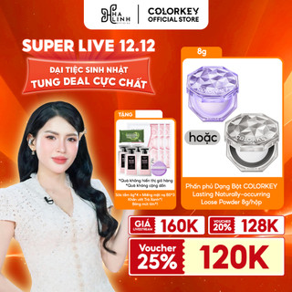   Võ Hà Linh x COLORKEY  Phấn Phủ Bột Lasting Naturally-occurring Loose Powder 8g hộp Tặng 9 quà như hình 
