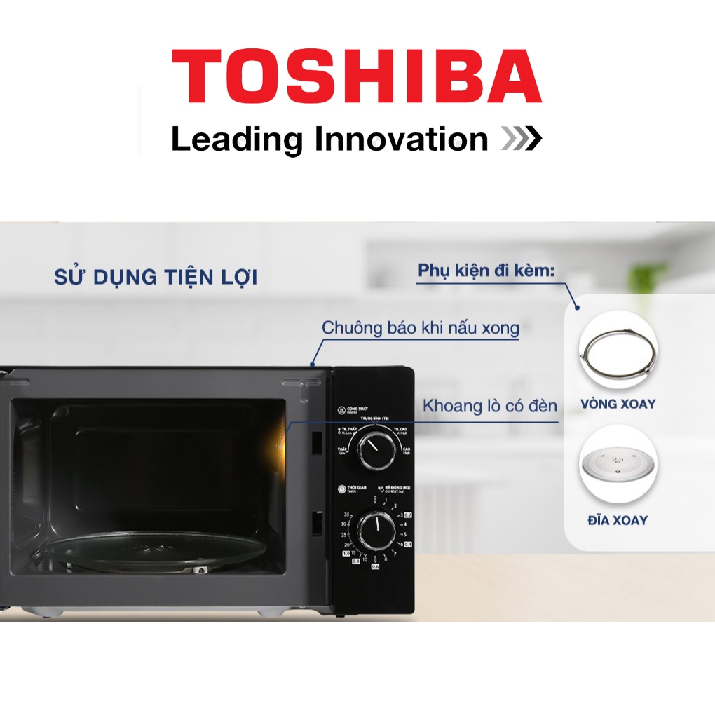 Lò Vi Sóng Toshiba MW2-MM20P(BK-W), 20Lit - 700w, Hàng Chính Hãng | BigBuy360 - bigbuy360.vn