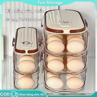 Giá Để Trứng Tự Động - Khay Trứng Lăn, Lấy Trứng Dễ Dàng và Giữ Tươi - Tiết Kiệm Không Gian Tủ Lạnh