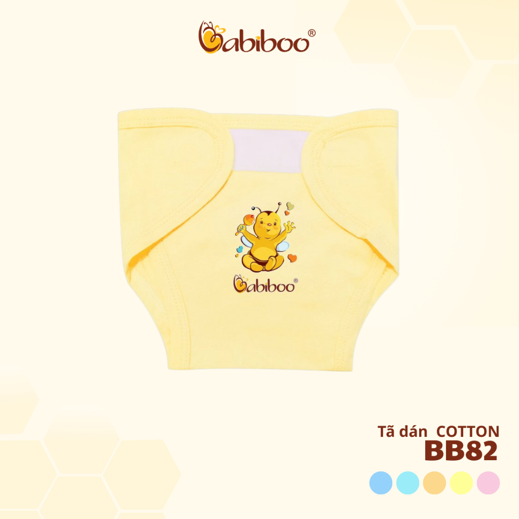 Tã dán sơ sinh Babiboo tả dán, tả vải cho bé cotton kháng khuẩn- BB82