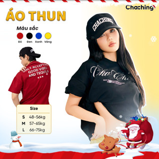  Áo Thun Unisex In Nhũ Kim Tuyến ChaChing Áo Phông Nam Nữ Form Boxy In Kim Tuyến Lấp Lánh Chất Liệu Vải Cotton Mềm Mại 