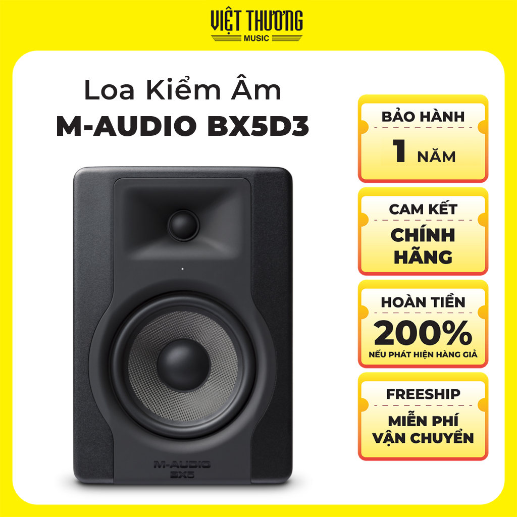 Loa kiểm âm M-AUDIO BX5D3 5 Inch cho phòng thu ,livestream, dựng phim