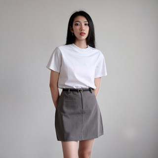  Chân Váy Chữ A Dáng Ngắn Màu Xám Và Đen Có Quần Bảo Hộ Phong Cách Tối Giản Mini Skirt-THE J STUDIO 