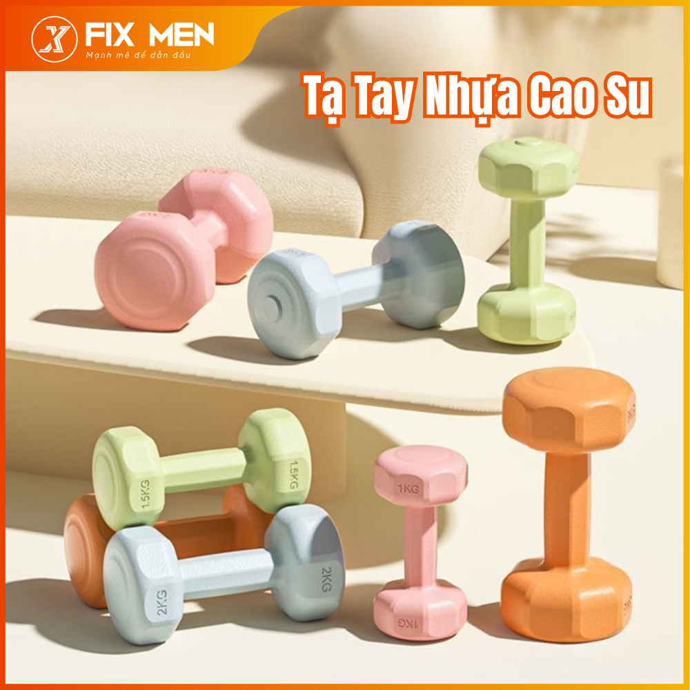 Tạ tay nhựa cao cấp, tay cầm thoải mái chống vỡ sàn khi tập, Thiết kế hiện đại tập luyện tại nhà